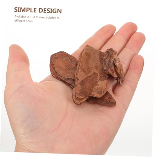 Mikikit Natural Reptile Bark Bedding for Terrariums 1kg Decor Bark Chips for Tortoises Lizards and Snakes Substrate for Reptile Habitats