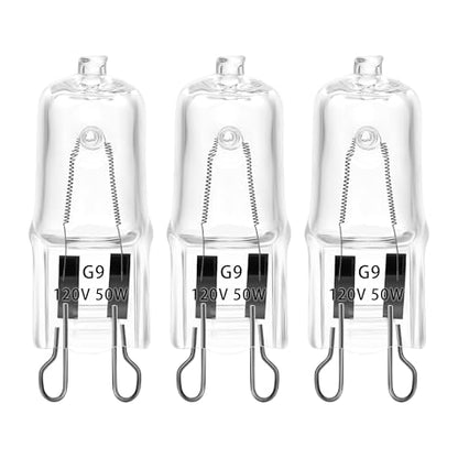 3 Pack UVA UVB Reptile Light Halogen Bulbs Beads Heat Lamp (50 Watt) Clear