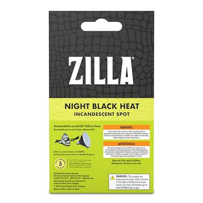 Zilla Incandescent Spot Bulb, for Nocturnal Reptile Species, Night Black - size: Pack of 1, style: Night Black (100W)