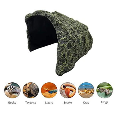 Extra Large Reptile Hide Resin Snake Hides for Ball Pythons Reptile Hides and Caves Simulation Rock Reptile Hideout for Habitat Lizard Leopard Gecko Bearded Dragon Turtle Hideout Terrarium Decor