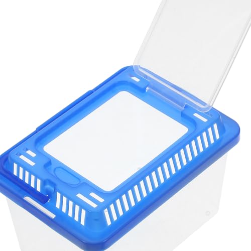 Yardwe 8pcs Turtle Habitat - Portable Clear Aquatic Pet Reptile Box with Lid Large Plastic Carrier Enclosure for Spider Tortoise Gecko Snake Transport Bin for Outdoor Use