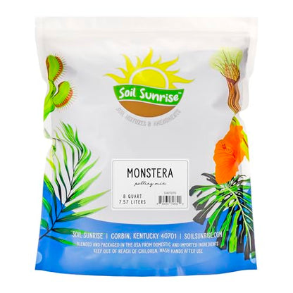 Soil Sunrise Monstera Houseplant Potting Soil Mix (8 Quarts) Custom Blend for Growing and Repotting - size: 8 Quarts