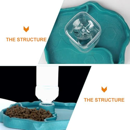 Artibetter Automatic Water Dispenser Reptile Water Bowl with Reservoir Lake Blue for Turtle Bearded Dragon Lizard Feeding in Terrariums
