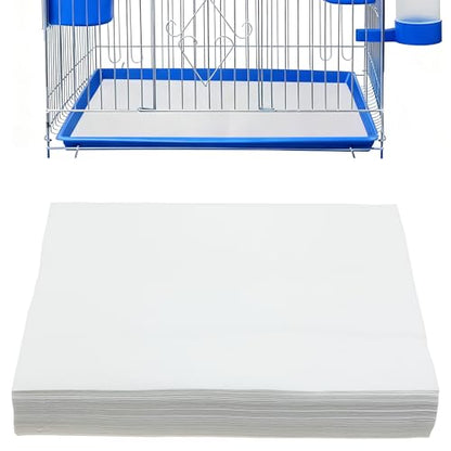 100 Sheets Bird Cage Liner Papers, Disposable Bird Cage Paper Liners, Cuttable Pet Animal Cages Cushion, Precut Absorbent Bird Paper for Bird Parrot Small Animal, 6.7 x 10.2'' - size: 6.7''x 10.2''