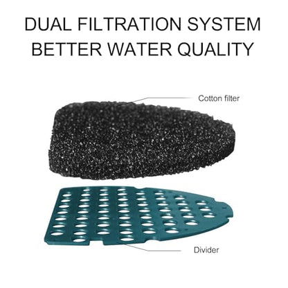 Reptile Water Fountain, Automatic Circulation Waterfall Spout Lizard Water Dispenser with Food Trough for Bearded Dragon,Drinking Fountain Water Dripper for Amphibians Insects