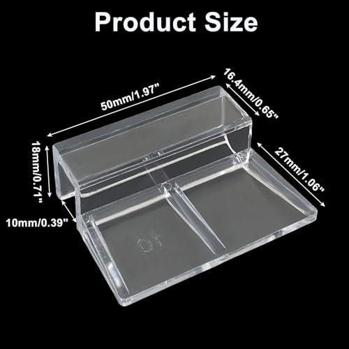 Murtenze 8 PCS Aquarium Lid Clips, 10mm Clear Acrylic Fish Tank Holder Support Clamps for Rimless Aquariums - size: 10mm