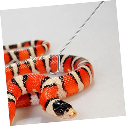 Happyyami Stainless Steel Extendable Snake Hook for Reptile Handling Telescopic Tool for Safe Snake Capture and Control for Herpetologists and Wildlife Enthusiasts