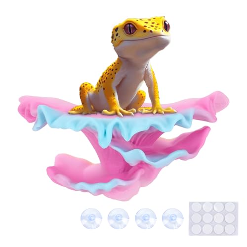Westant Mushroom Decor for Reptile Tank, Fish Tank, Pet-Safe Bearded Dragon Tank Accessories, Realistic Terrarium Plants for Leopard Geckos, Crested Geckos, Tree Frogs, Snakes (Twilight, Shelf Cap) - color: Twilight, size: Shelf Cap