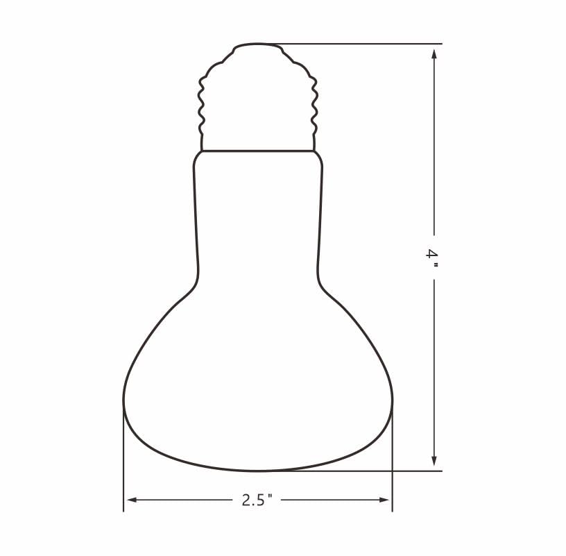 LUCKY HERP Reptile Basking Spot Lamp,Daylight Heat Bulb,2-Pack (25W)