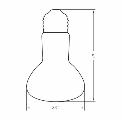 LUCKY HERP Reptile Basking Spot Lamp,Daylight Heat Bulb,2-Pack (25W)