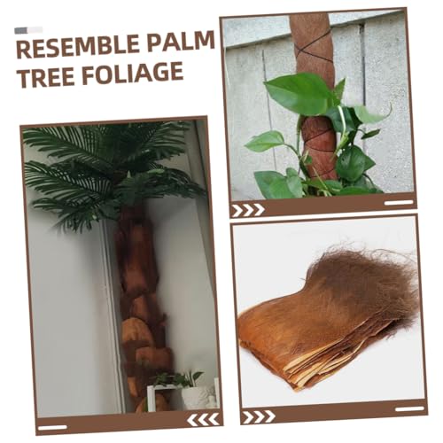 Yardwe Simulated Palm Tree Bark Sheets 5-Pack Natural Brown Faux Bark for Garden Decor Home Plant Decoration and Aquarium Hatchery Landscape 19.68X11.81 Inch