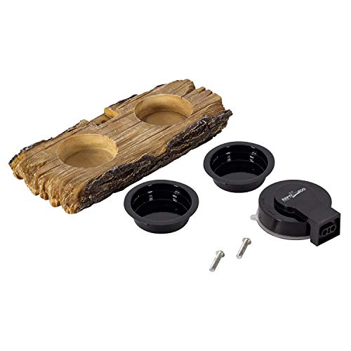 REPTI ZOO Turtle Basking Platform or Reptile Feeding Ledge with Suction Cup, Resin Flat Ramp for Turtle Reptile Chameleon Use