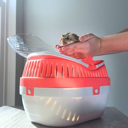 Trixie Pico Transport Crate - Portable Pet Carrier Great for On-The-Go - Traveling Cage for Small Pets, Hamsters, Guinea Pigs, Lizards, and More - size: 7.1"L x 5.1"W x 4.7"H