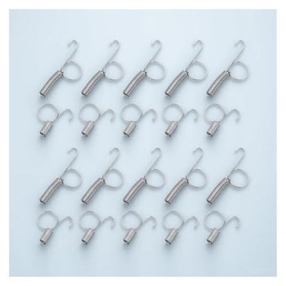 40 Pcs Bird Cage Door Spring Hook Rustproof Wire Lock for Rabbit Chicken Parrot Quail Pigeon