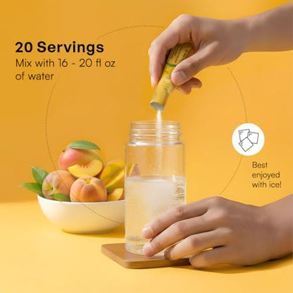 KEY NUTRIENTS Selenium Electrolytes Powder Packets - Multivitamin Peach Mango 20 Pack Hydration Packets - Travel Hydration Powder - Improved Refreshing Taste - Made in USA - No Sugar, Gluten Free - size: 20 Servings