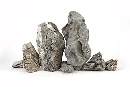 LANDEN Seiryu Stones Natural Rocks (17lbs, 3~11 inches,7-8pcs) for Aquarium, Paludarium, Terrariums, Landscaping Rocks, Aquascaping - size: 06 Seiryu Stones(3-11inch,17lbs)