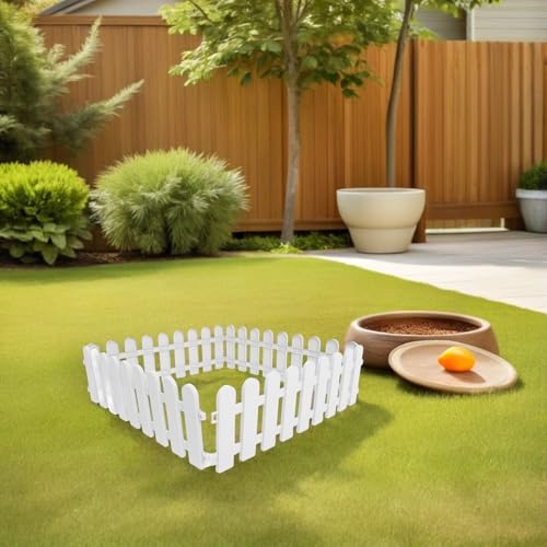 Uonlytech 4pcs Outdoor Tortoise Enclosure Fence Panels, Plastic Reptile Playpen 50cm Length X 20cm Height, Small Animal Pet Safety Gate for Turtle and Bunny Outdoor Grazing