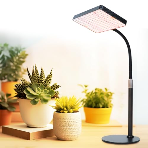 FECiDA Desk Grow Lights for Indoor Plants, Bonsai, Seed Starting, Table Top Grow Light UV-IR Full Spectrum, 25 Watt Power Draw, Bright Enough LED Growing Lamp, 16"-24" Height Adjustable - size: TableTop-1Head-25W-OnOff