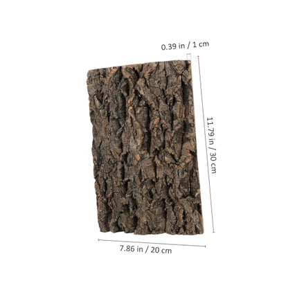 HANABASS 2pcs Cork Bark Aquarium Decoration for Reptiles Natural Terrarium Climbing Bark for Snake Gecko Habitat Versatile Fish Tank Landscaping Accessories