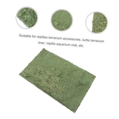 Totority 2pcs Reptile Habitat Cushion Moss Carpet Mat Simulation Substrate Liner Washable Reusable for Lizard Tortoise Frog Terrarium Bedding