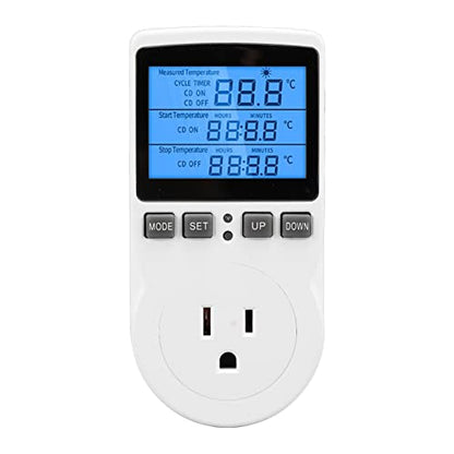 DIGITEN WTC100 Wireless Thermostat Outlet, Greenhouse Reptiles Cooling Heating, Remote Control (US Plug)