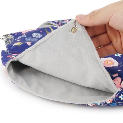 Wontee Bird Double Hammock Warm Nest Bed for Parrot Budgie Parakeet Cockatiel Conure Lovebird Hamster Rat Mice Chinchinlla (S) - size: S