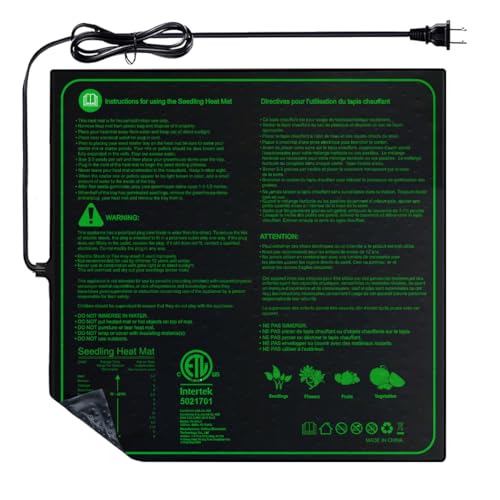 Upgrade 20"x20" Durable Waterproof Seedling Heat Mat with ETL Certified, Warm Hydroponic Heating Pad for Germination,Indoor Gardening,Brewing and Greenhouse - style: 20"x20" Heat Mat -Upgrade Version