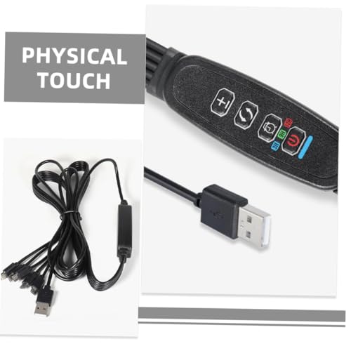 Toyvian USB Plant Light Control Line with Timer and Touch Switch Adjustable Brightness for Indoor Seedling Grow Light Versatile USB Interface for Succulent Hydroponic Greenhouse
