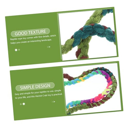 Abaodam 2Pcs Reptile Climbing Rope Decorative Crab Vines for Lizards Geckos Snakes Lightweight Material for Terrarium Habitat Natural Environment Enhancer