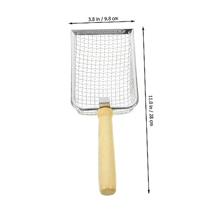 UKCOCO Cat Litter Scoop with Non Slip Handle Fine Mesh Sifter for Reptile Terrarium Cat Waste Cleanup Durable Design for Easy Scooping and Efficient Cleaning