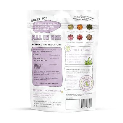 Forage Mix,100% All Natural Botanical Herb Treat for Rabbit Hamster Guinea Pig Chinchilla Chicken Gerbil Degu & Other Small Animals (All in One Forage Mix 30g)