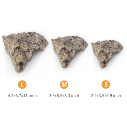 Reptile Hides Large Rock Reptile Cave Hideout Terrarium Habitat Decor Ornament Shelter for Snake Geckos Lizards Bearded Dragon Turtle Frogs Amphibians