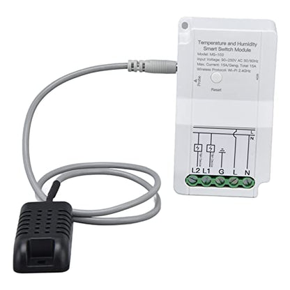 AYNEFY Smart Thermostat Controller Dual Output Temperature Humidity Switch Module with Probe for Greenhouse Reptile Incubator Home