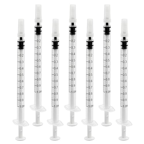 30 Pack 1ml Syringe for Liquid, Plastic Syringes without Needle, Sterile & Individually Wrapped, 1cc Small Syringe for Scientific Labs, Colostrum Collect, Pet Feeding, Oral, No Needle - style: 1ML