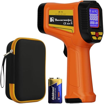 Dual-Laser Infrared Thermometer, -58°F to 2732°F (-50°C to 1500°C) Temperature Gun, 50:1 Non-Contact Temp Gun for Metal Smelting, Furnace, HVAC, Pizza Oven & Engine Diagnostics - color: -58°F to 2732°F ，Dual-Laser