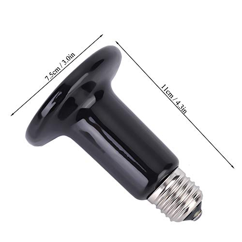 E27 Ceramic Heating Lamp Reptile Animal Pet Ceramic Heat Light Lamp Reptile Heat Bulb for Reptiles Tortoise Chicken Pets Rest 220V 240V(100W)