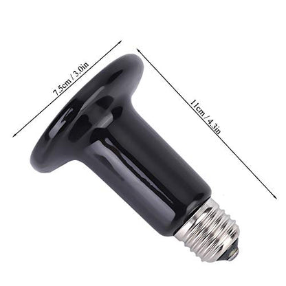 E27 Ceramic Heating Lamp Reptile Animal Pet Ceramic Heat Light Lamp Reptile Heat Bulb for Reptiles Tortoise Chicken Pets Rest 220V 240V(100W)
