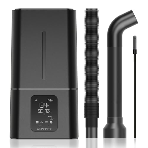 AC Infinity CLOUDFORGE T7, Plant Humidifier 15L with VPD Humidity Controls, 10-Level Precision Vaporizer, Extendable Hose, Targeting Pipe, and No-Leak Seal for Grow Tents - size: 15 L