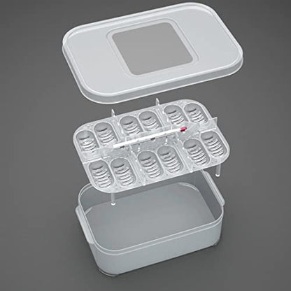 Reptile Incubation Box Reptile Incubator Egg Tray Hatching Box with 12 Grids for Turtle Gecko Lizards Mane, Reptile Incubation Box