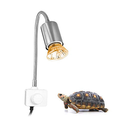 HURRISE 25W Halogen Heat Lamp Lightweight, Appetite UVB Promote Vitamin D3 Synthesis, Reptiles Lizard Aquarium, Full Spectrum Small Sun Light (US) - size: US
