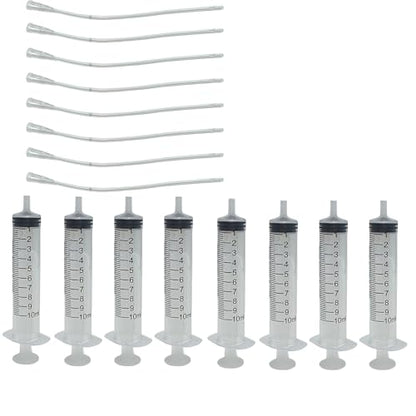 8Pcs Pet Bird Parrot Milk Syringe Set, Bird Hand Feeding Syringe with Soft Tubes for Pets - 10ml - size: 10ml