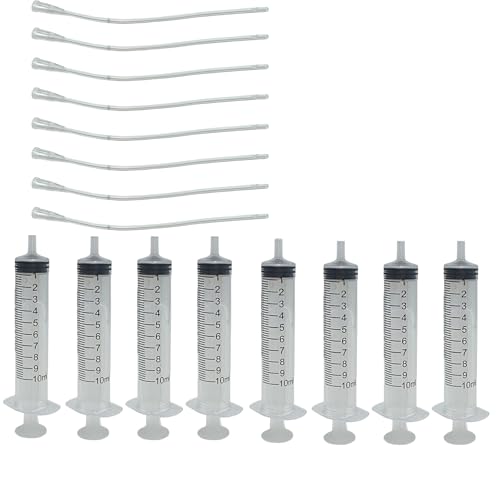 8Pcs Pet Bird Parrot Milk Syringe Set, Bird Hand Feeding Syringe with Soft Tubes for Pets - 10ml - size: 10ml