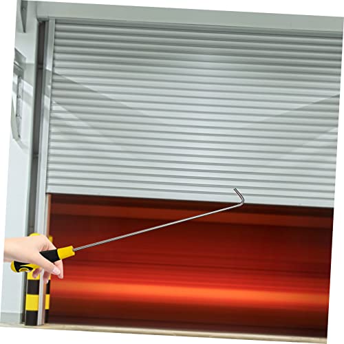 Uonlytech Manhole Cover Hook 19.7 Inch Sliding Door Hook with Rubber Handle Durable Roller Shutter Door Lifter for Home and Commercial Use