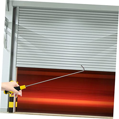 Uonlytech Manhole Cover Hook 19.7 Inch Sliding Door Hook with Rubber Handle Durable Roller Shutter Door Lifter for Home and Commercial Use