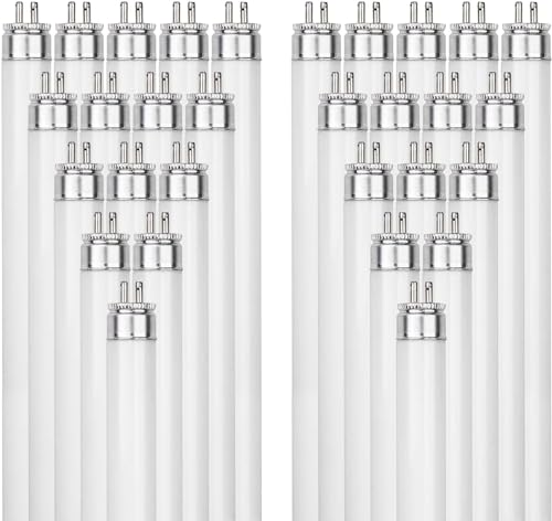 Sunlite 30440 F54T5/841/HO 4 Foot T5 Linear Fluorescent Lamp, 54 Watts, 5000 Lumens, 4100K Cool White, Miniature G5 Bi-Pin Base, ROHS Compliant, High Performance Straight Tube, 40 Pack - color: 4100k, style: 54 watts (45.80-Inch)