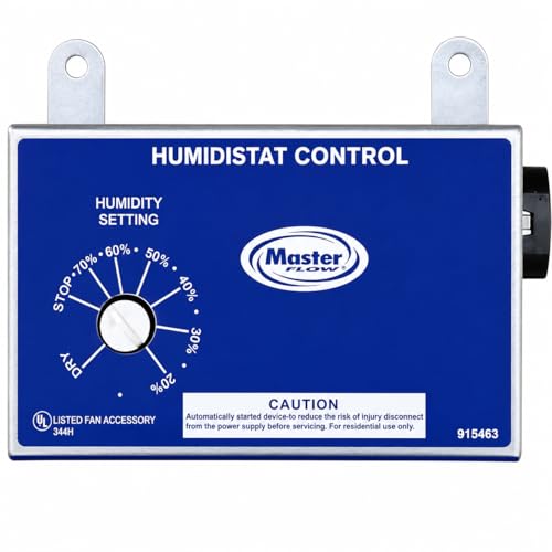GAF Master Flow Adjustable Humidistat - Compatible with All GAF & LL Building Power Vents, Helps Control Moisture & Heat Accumulation, Manual Adjustment for Climate Control, Easy to Install - style: Humidstat