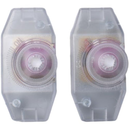 2pcs Plastic AC Inline Dimmer Transparent Rotary Cord Switch Slide Control Lamp Dimmer