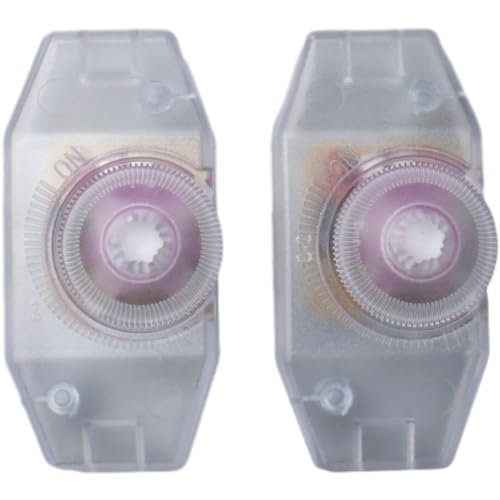 2pcs Plastic AC Inline Dimmer Transparent Rotary Cord Switch Slide Control Lamp Dimmer
