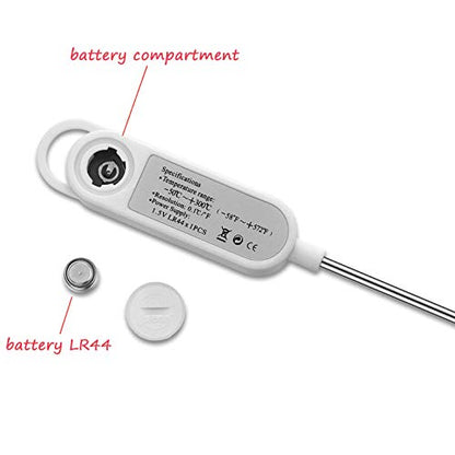 Digital Meat Food Thermometer for Cooking Kitchen BBQ, Probe Instant Read Thermometer with Long Probe for Candy Candle Milk Yogurt Deep Fry Roast Baking Temperature