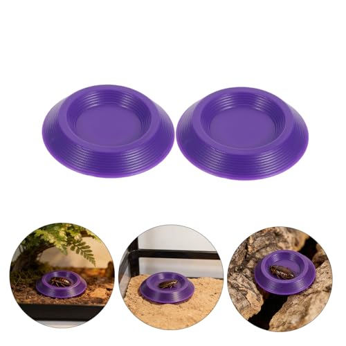GLEAVI 12pcs Reptile Feeding Bowls Plastic Food Dish with Nontip Base Easy Small Animal Feeding Bowls for Leopard Gecko and Reptiles Home Use
